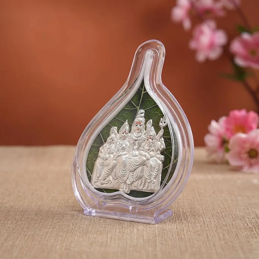 Pure 999 Silver Idol Frame | Devotional Spiritual Gift for Temple Decor, Wedding, Housewarming, Festivals & Religious Celebrations 